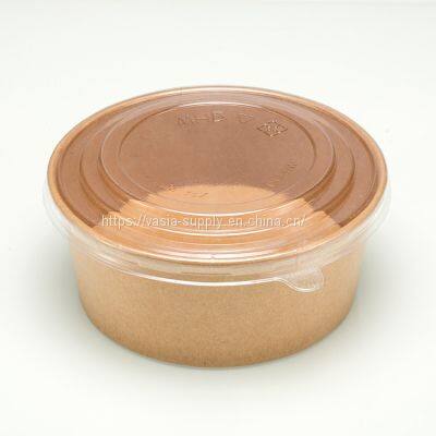 Disposable bulk paper bowls microwave safe 125 pack paper soup salad bowl with plastic lids