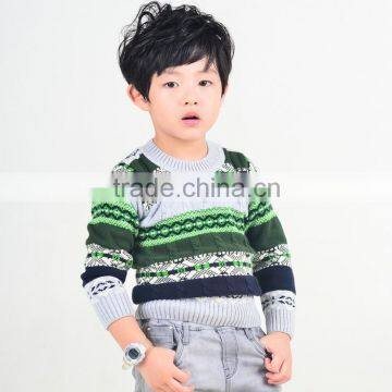 Knitted Pullover Tight Design Fashion Boys Jumper O-neck Sweater