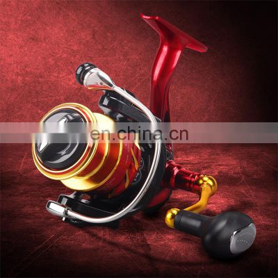 Metal 14+1BB 1000-12000 Universal Metal Spool&Metal Folding Rocker Red&Black&Gold Color Spinning Fishing Reel