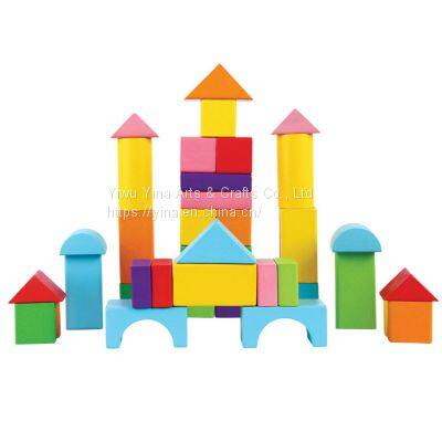 Wooden Building Blocks Rainbow Wooden Blocks Toys