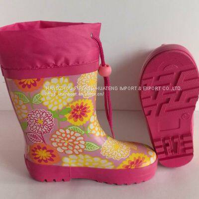 Outdoors Printing Rubber Boots, Pretty Children Boots, Popular Kid Rubber Boot,Child Rubber Boot, Children Rubber Shoe, Cheap Kid′s Rubber Boots photo-3