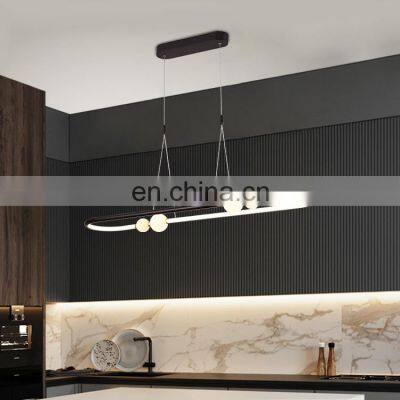 Promotional Sale Decoration Aluminum Black Gold Contemporary Kitchen Dining Room LED Chandelier Lamp