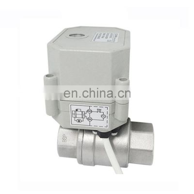 COVNA 2 Way 2PC 12V DC CR2 2 Wire Auto Return Stainless Steel Electric Automatic Water Shut Off Valve