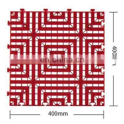 CH The Latest Anti-Slip Oil Resistant Drainage Solid Vented Drainage Waterproof Non-Toxic 40*40*4cm Garage Floor Tiles