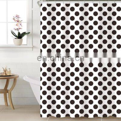 Shower curtain manufacturers waterproof plastic black white modern fashion shower curtains for bathroom