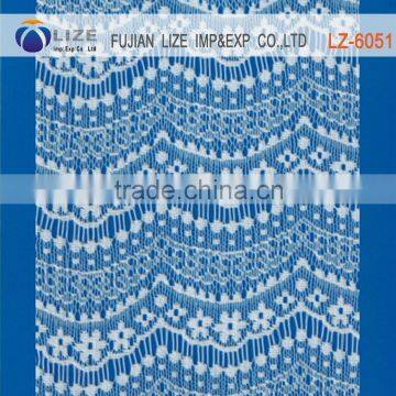 2015 French eyelash fabric dubai saree border/lace trimmings for frontal wig lz-6051