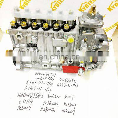 PC300-7 Injection Pump PC360-7 S6D114 Fuel Pump 6743-71-1130 6743-71-1131 6743-71-1132 PC350-7 Diesel Pump