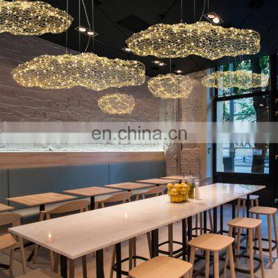 Nordic Art Cloud LED Chandelier Lamp Living Room Hall Dinner Room Bar Designer Firefly Pendant Lighting Fixtures