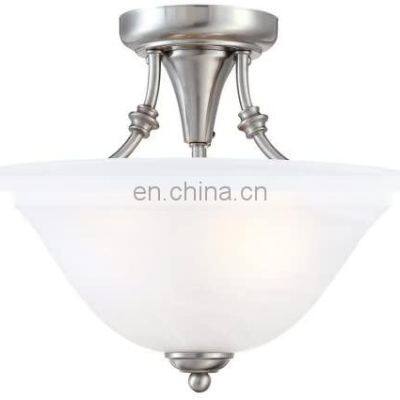 Indoor White Glass LED/E26 Small cone-shaped ceiling chandelier hotel bedroom living room