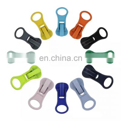 Wholesale 3# 5# Bags Accessories Non Lock Plastic Zinc Alloy Resin Zipper Head