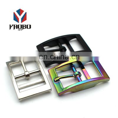 Metal Rainbow Color Buckles Wholesale Belt Buckle Custom Adjustable Metal Pin Belt Waist For Belts