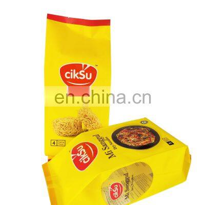 Custom Design Food Grade Noodles Transparent Packaging Bags Pasta Packaging Bag Side Gusset Bag With Window photo-2