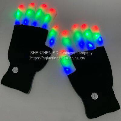 The Noodley Pink Light Up LED Gloves for Kids, Girls and Boys Glowing Flashing Orange, Pink, and Blue Easter Toy photo-2