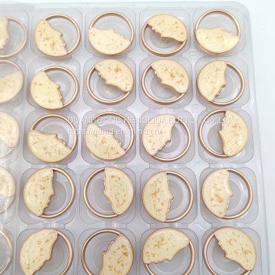 2023 wholesale OEKO-TEX 23mm Hollowed out shape gold metal Hand Sewing Button for Clothes