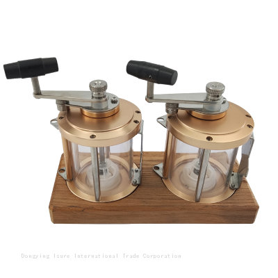 ISURE MARINE Deep Sea Fishing Reel Salt & Pepper Grinder Set Mills With Wood Plate