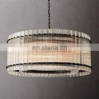 SAN MARCO Large Round Glass Chandelier Nordic Modern Living Room Dining Bedroom Ceiling Indoor Decoration photo-3