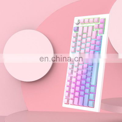 Desktop office oem diy backlit wireless electronics rechargeable notebook wired mini low price pc Mechanical gaming keyboard