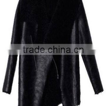 designer leather overcoat