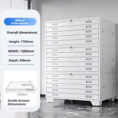 Archival Map Storage Cabinet | Museum Grade Powder Coating & Dust-proof Seal | Gallery Archive - Direct Factory
