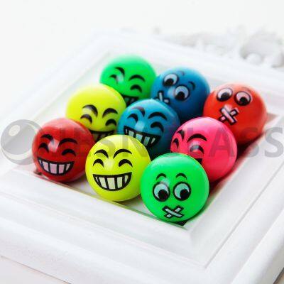 Factory Wholesale Various Design High Bouncy Ball Emoji Bouncy Toy Rubber Balls photo-2
