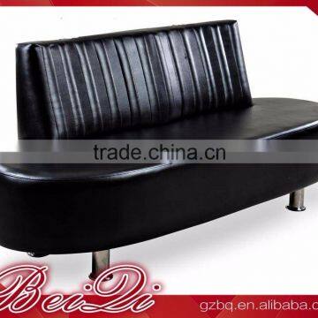 Beiqi Guangzhou Office Furniture Modern Design Black Leather Office Living Room Corner Sofa Waiting Chair