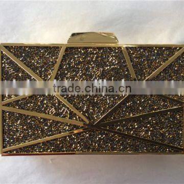 luxury diamonte hard case clutch bag for wedding party