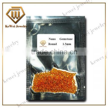 Wholesale price 1.5mm yellow nano gems for diamond