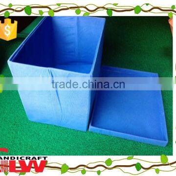 square foldable fabrics paper storage box type, travelling storage box, vacation holiday storage box with cap