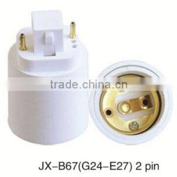 G24-E27 2Pin Lamp Holder Adaptor