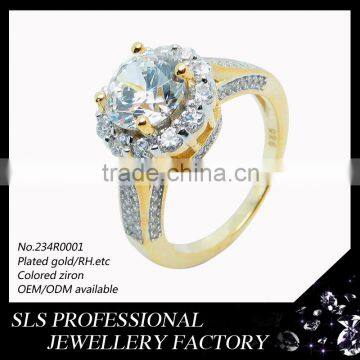 Fashion American Styles Rings Jewelry 2 Gram Gold Beautiful Designs Diamond Ring photo-2