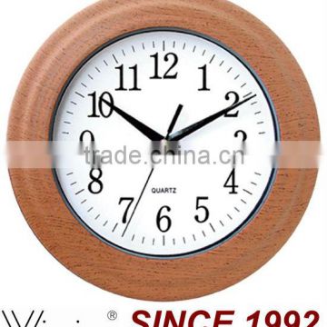 Wooden Color Plastic Material Wholesale Wall Clock