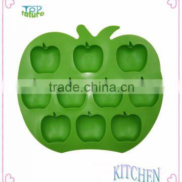 10 Holes Silicone Funny Apple Shaped Cake Mold