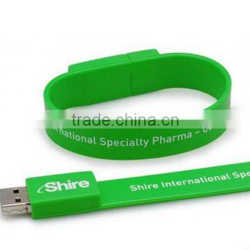 Cheaper silicone wristband bracelet usb flash drive for promotion