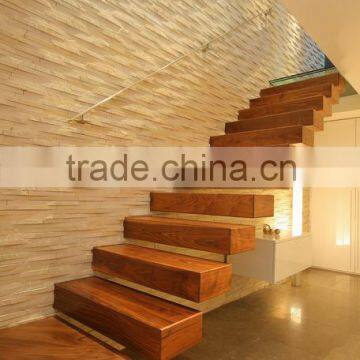 black walnut stair treads in natural stain