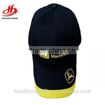 Customl 6 panel embroidery cotton golf caps baseball hats