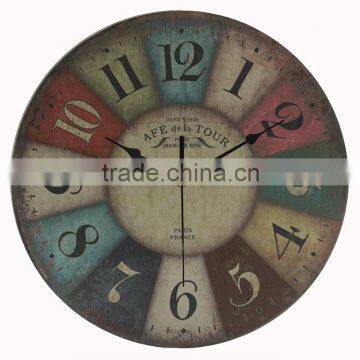 New designs vintage wood wall clock AA battery