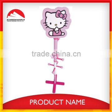 Pretty Cartoon Cat Wooden Clothes Stand and Clothes Tree for Kids