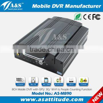 8CH GPS 3G People Counting Mobile DVR