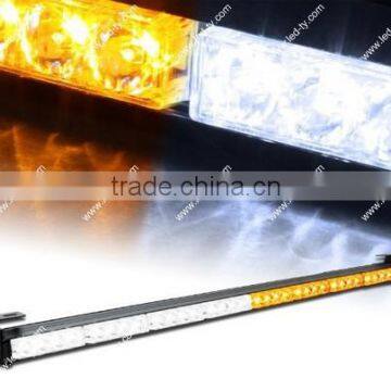 32 LED Emergency Warning Traffic Advisor Vehicle Strobe Light Bar Amber&White