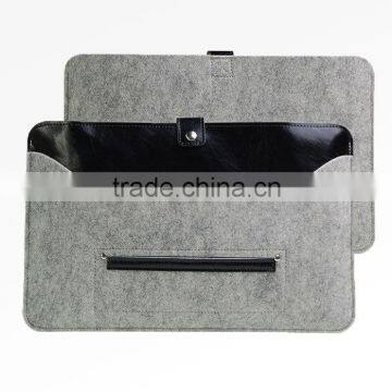 tablet leather case for 13.3 inch tablet pc made of wool felt and leather