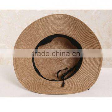 QXSH0009 With Rope Decoration Summer Straw Hat New Beach Fedora Wide Brim photo-6