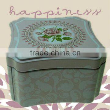 irregular octangle tin box; fashion candle tin box; gift tin box