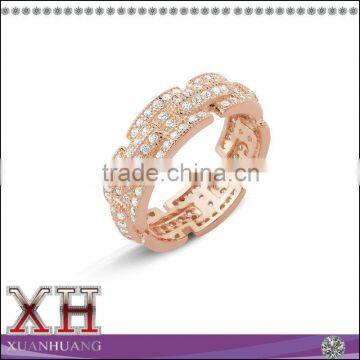 Beautiful Rose Goldplated Micropave Cubic Zirconia Stunning Ring