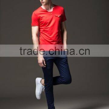 Short sleeve slim fit elastic shirt designs for men