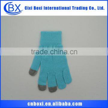 2014 Top sale made in China acrylic acrylic glove,high quality acrylic touch screen gloves