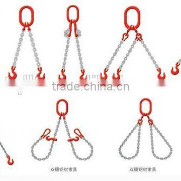 single leg/double legs/three legs/four Legs Lifting chains with hooks