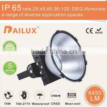 Industrial commercial light fitting 70w CRI80 high bay led lighting solution led high bay lights