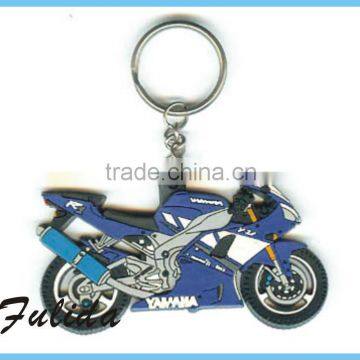 customized flexible soft pvc motorcycle keychains