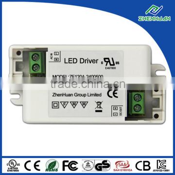 UL listed universal power supply led driver 24V 0.5A for led