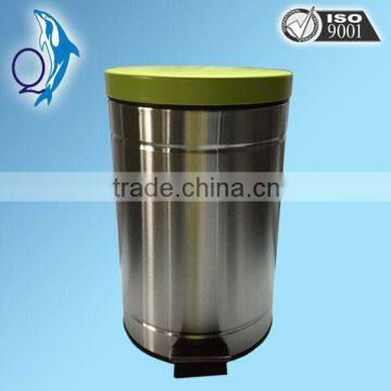 Round Stainless Steel Foot Pedal Garbage Trash Waste Bin for Kitchen Bathroom photo-3